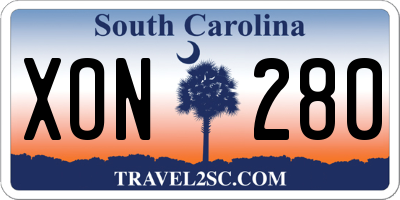 SC license plate XON280