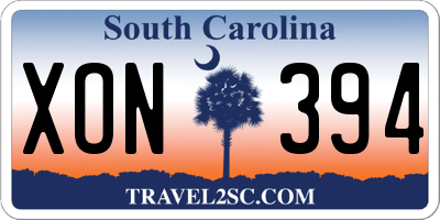 SC license plate XON394