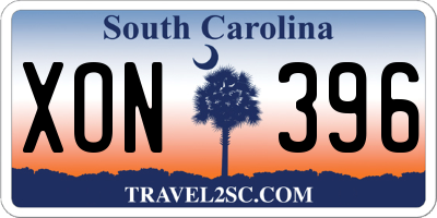 SC license plate XON396