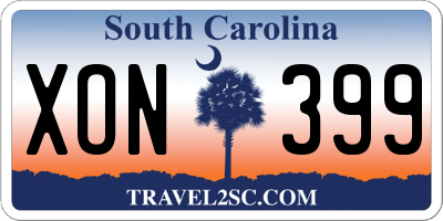 SC license plate XON399