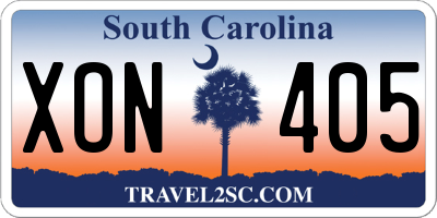 SC license plate XON405