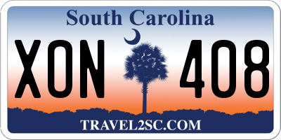 SC license plate XON408