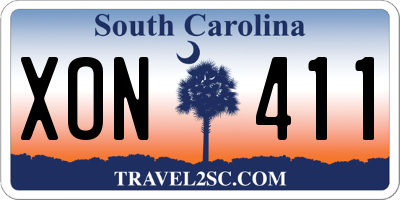 SC license plate XON411