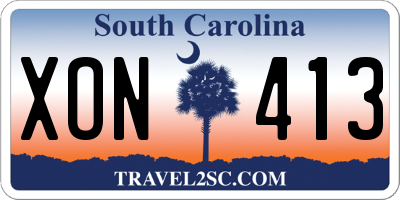 SC license plate XON413