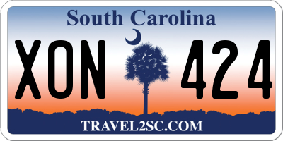 SC license plate XON424