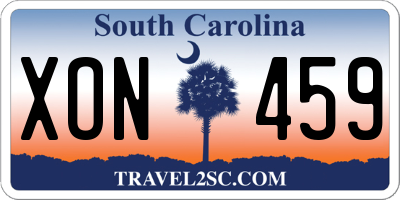 SC license plate XON459