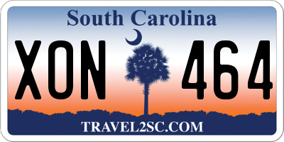 SC license plate XON464