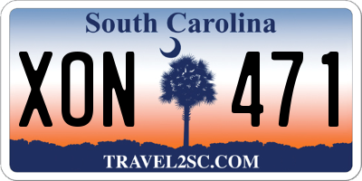 SC license plate XON471