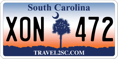 SC license plate XON472