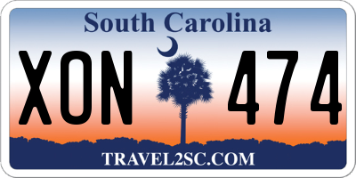 SC license plate XON474