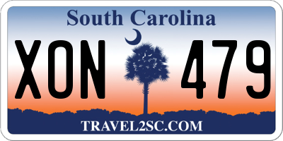SC license plate XON479