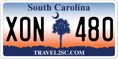 SC license plate XON480