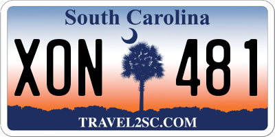 SC license plate XON481