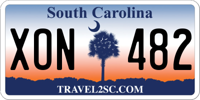 SC license plate XON482