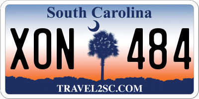 SC license plate XON484