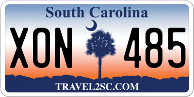SC license plate XON485