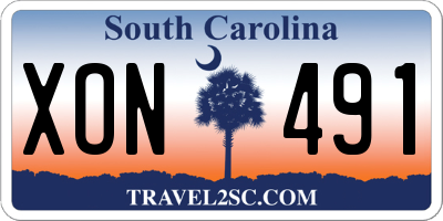SC license plate XON491