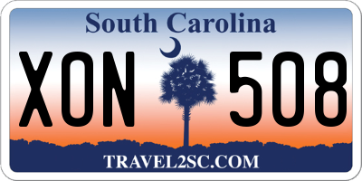 SC license plate XON508