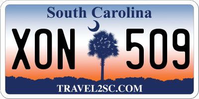 SC license plate XON509