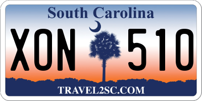 SC license plate XON510