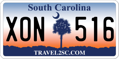 SC license plate XON516