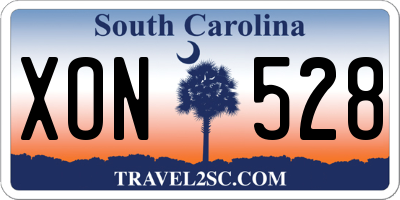 SC license plate XON528