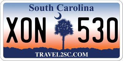 SC license plate XON530