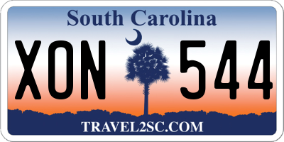 SC license plate XON544