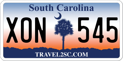 SC license plate XON545