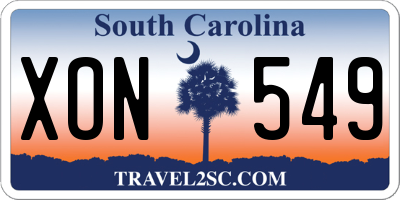 SC license plate XON549