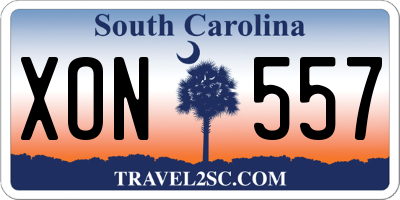 SC license plate XON557