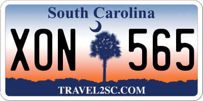 SC license plate XON565