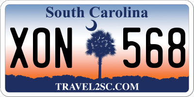 SC license plate XON568