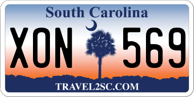 SC license plate XON569
