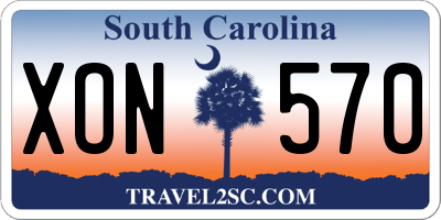SC license plate XON570