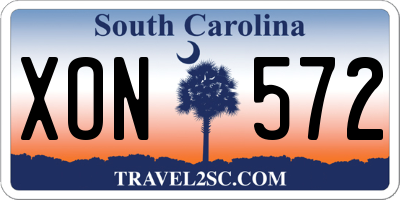 SC license plate XON572