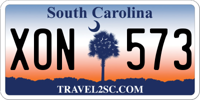 SC license plate XON573