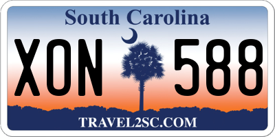 SC license plate XON588