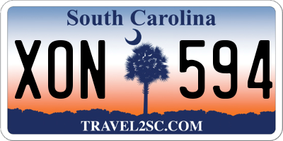 SC license plate XON594