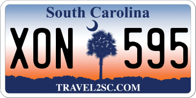 SC license plate XON595