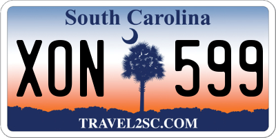 SC license plate XON599