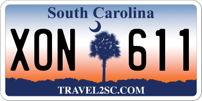 SC license plate XON611