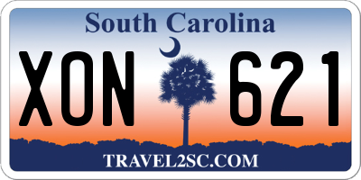 SC license plate XON621