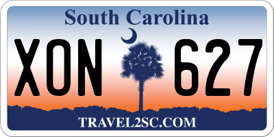 SC license plate XON627
