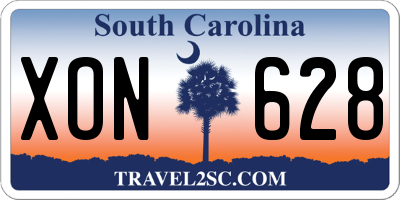 SC license plate XON628