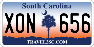 SC license plate XON656