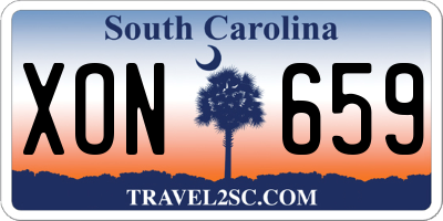 SC license plate XON659