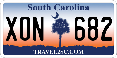 SC license plate XON682