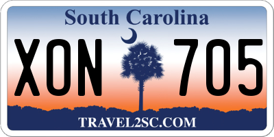 SC license plate XON705