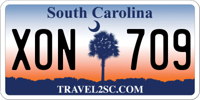 SC license plate XON709